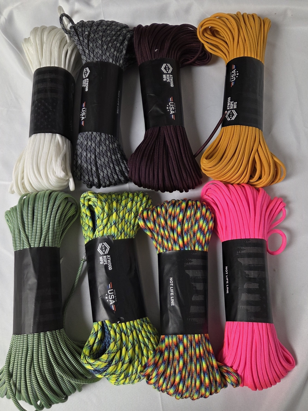 550 Paracord Assorted Colors 100' Hanks